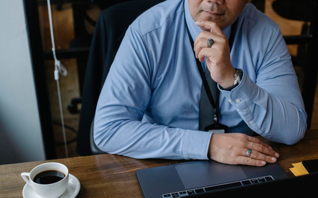 business owner comparing custom web development vs WordPress template