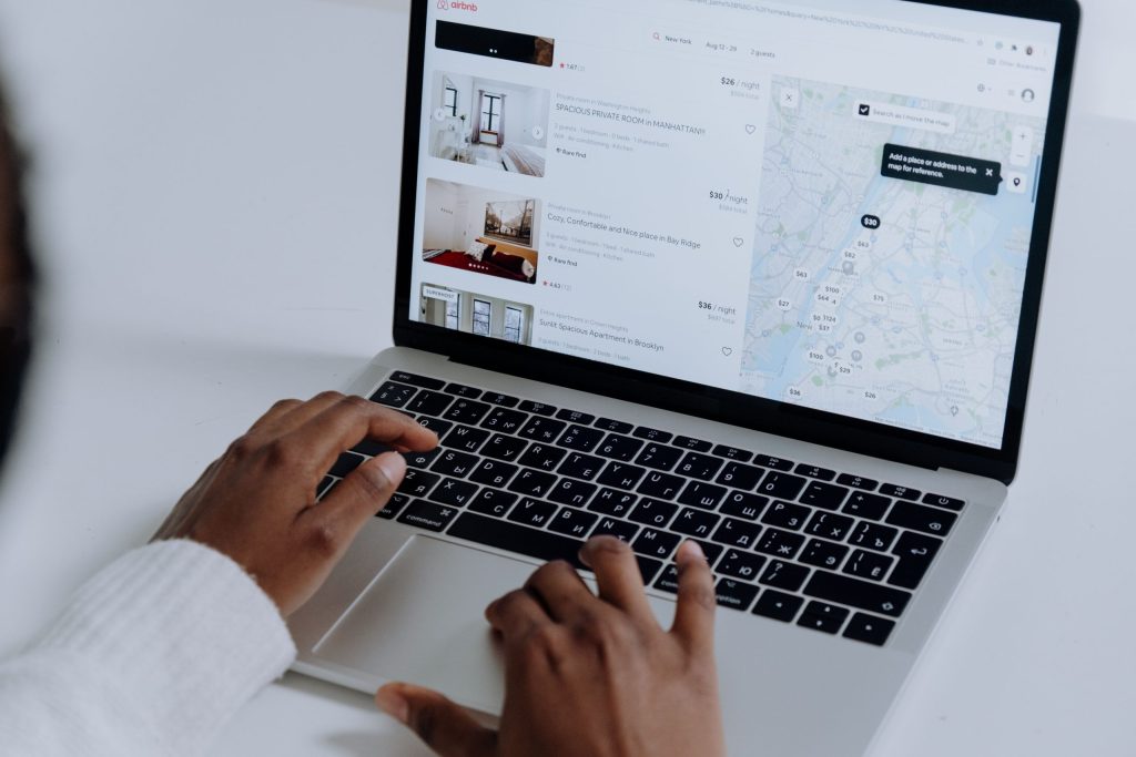 real estate website design showing property filters